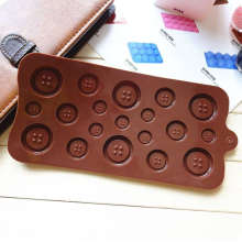 Botón de silicona Mollete de jalea de chocolate Molde de azúcar fundido de Sugar Craft